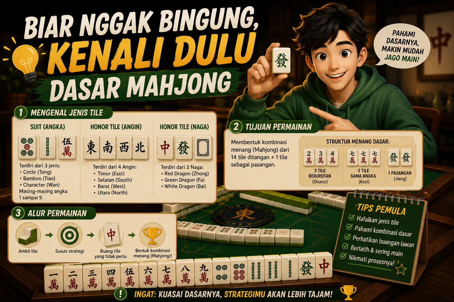 Biar Nggak Bingung, Kenali Dulu Dasar Mahjong