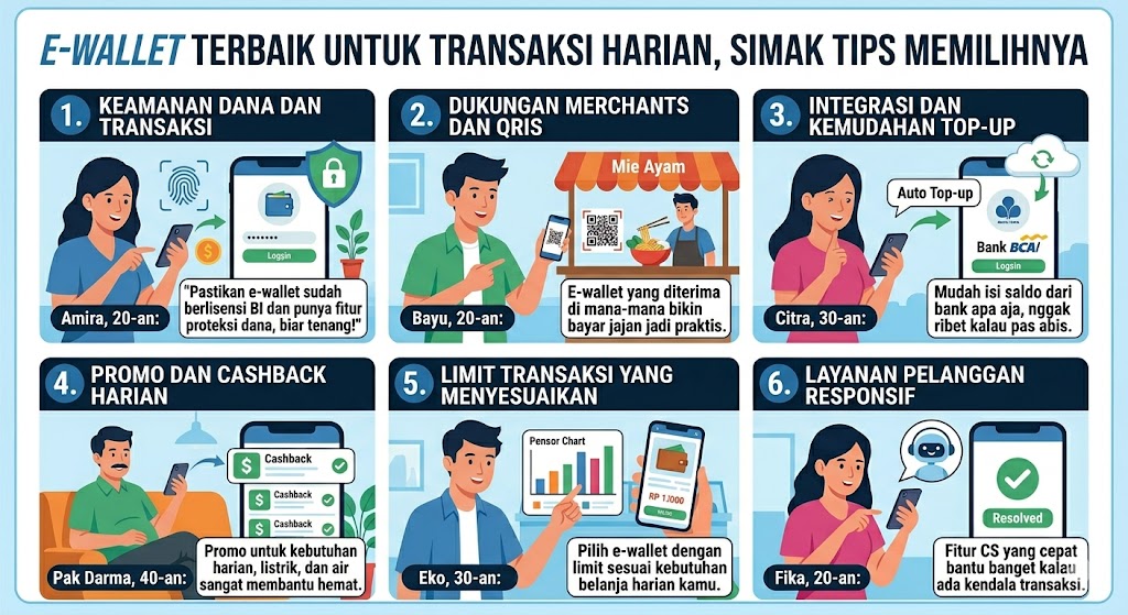 E-Wallet Terbaik untuk Transaksi Harian, Simak Tips Memilihnya