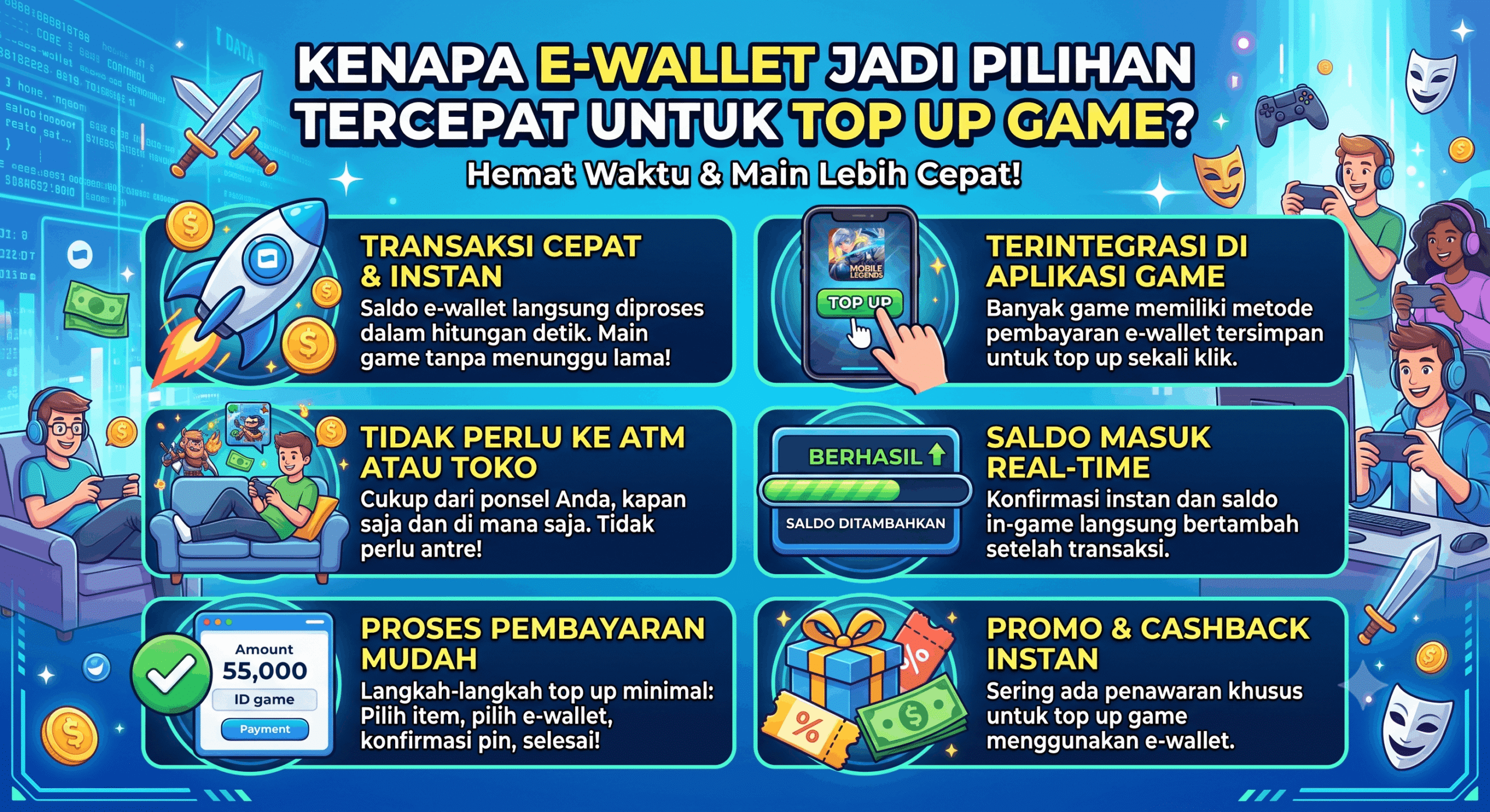 Top Up Game Via E-wallet Paling Cepat