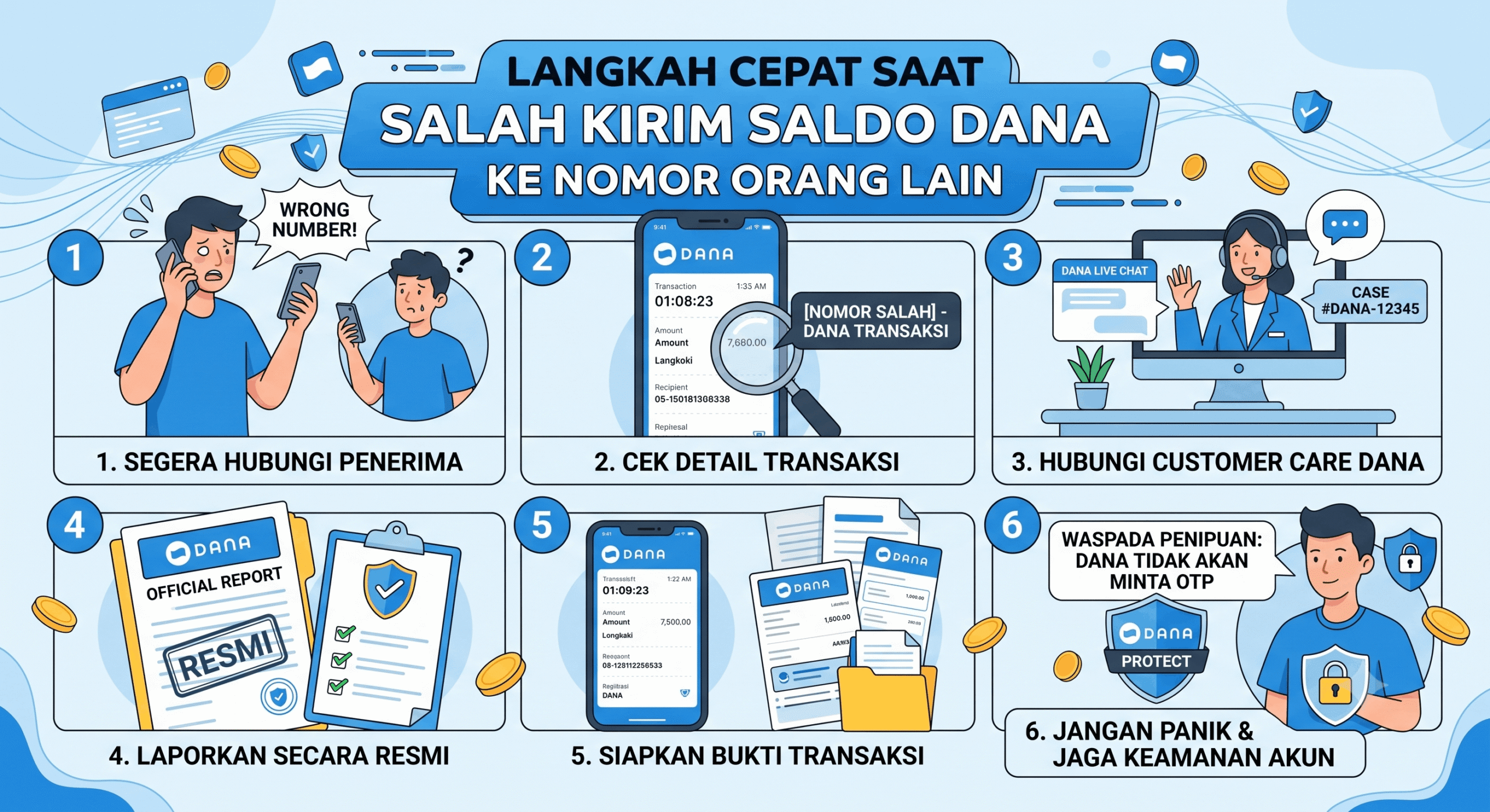 Pentingnya Mencatat Nomor Referensi Saat Salah Kirim DANA