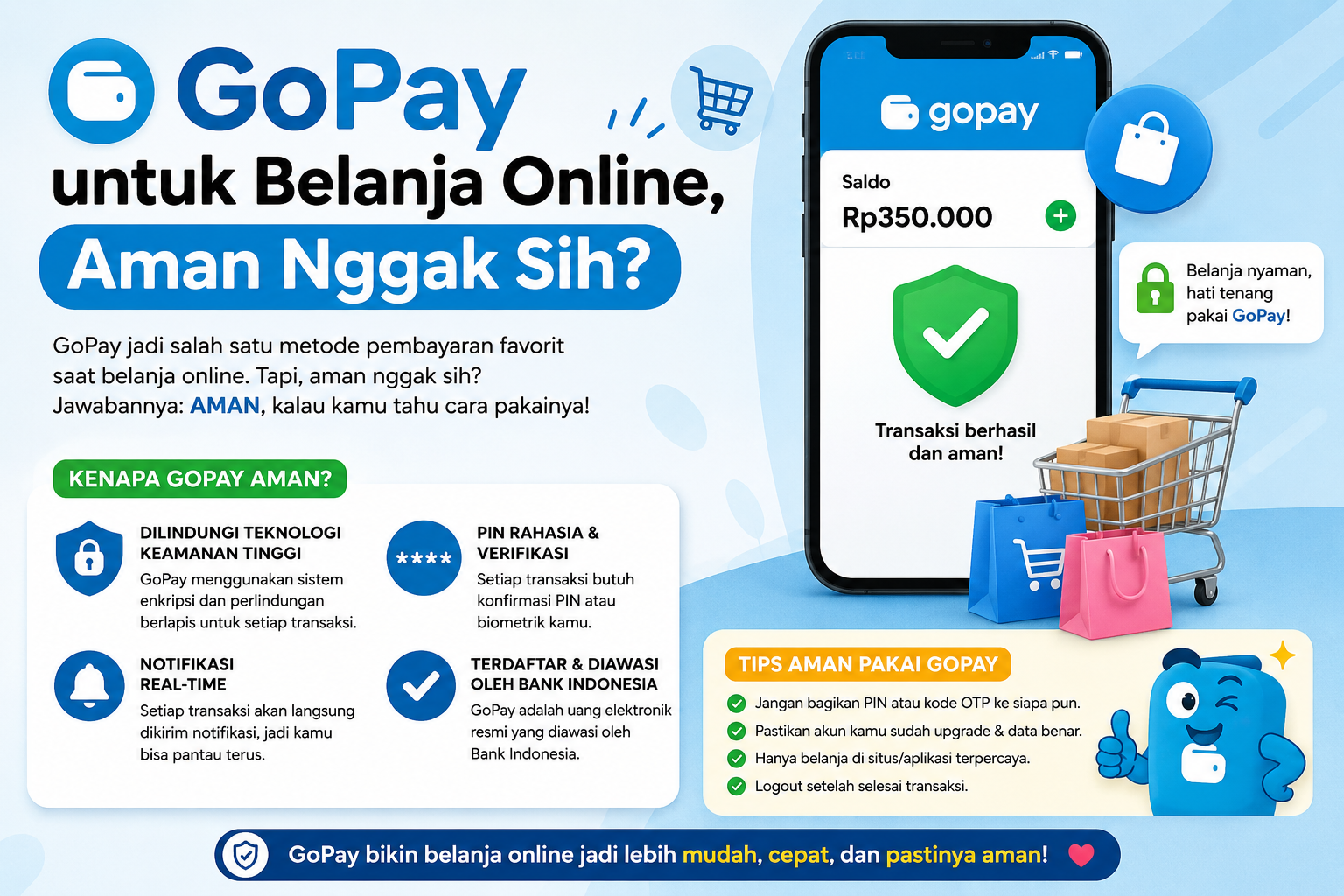 GoPay untuk Belanja Online, Aman Nggak Sih?